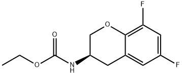 (R)-乙基 (6,8-二氟色烷-3-基)氨基甲酯 结构式