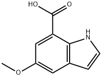 5-甲氧基-1H-吲哚-7-羧酸 结构式