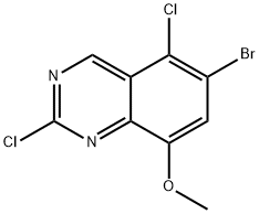 2,5-二氯-6-溴-8-甲氧基喹唑啉 结构式