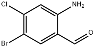 2-氨基-5-溴-4-氯苯甲醛 结构式