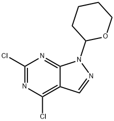 4,6-二氯-1-（氧杂-2-基）-1H-吡唑并[3,4-d]嘧啶 结构式