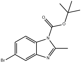 5-溴-2-甲基-1H-苯并[D]咪唑-1-羧酸叔丁酯 结构式