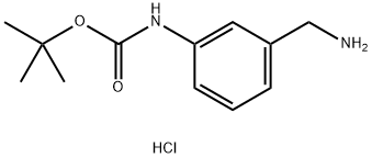 tert-Butyl (3-(aminomethyl)phenyl)carbamate hydrochloride 结构式