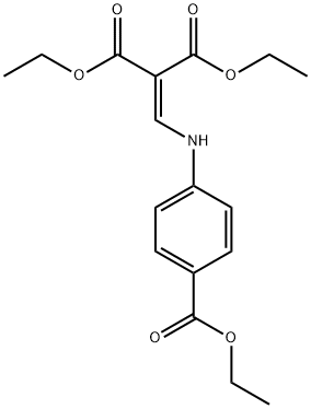 diethyl ({[4-(ethoxycarbonyl)phenyl]amino}methylidene)propanedioate 结构式