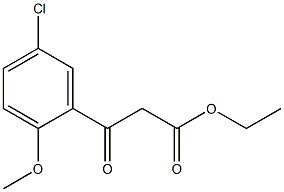 3-(5-氯-2-甲氧基苯基)-3-氧代丙酸乙酯 结构式