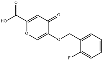 5-(2-Fluoro-benzyloxy)-4-oxo-4H-pyran-2-carboxylic acid 结构式