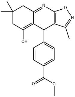 methyl 4-(5-hydroxy-3,7,7-trimethyl-4,6,7,8-tetrahydroisoxazolo[5,4-b]quinolin-4-yl)benzoate 结构式