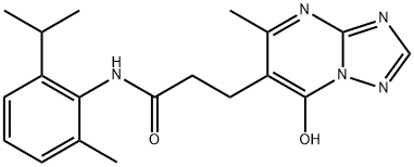 3-(7-hydroxy-5-methyl-[1,2,4]triazolo[1,5-a]pyrimidin-6-yl)-N-(2-isopropyl-6-methylphenyl)propanamide 结构式