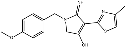 5-imino-1-(4-methoxybenzyl)-4-(4-methylthiazol-2-yl)-2,5-dihydro-1H-pyrrol-3-ol 结构式