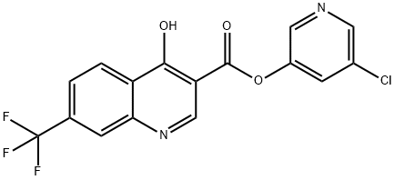 5-Chloropyridin-3-yl 4-hydroxy-7-(trifluoromethyl)quinoline-3-carboxylate 结构式