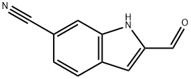 2-甲酰基-1H-吲哚-6-甲腈 结构式