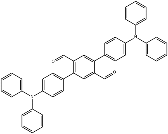 4,4''-双(二苯基氨基)-[1,1':4',1''-三联苯]-2',5'-二甲醛 结构式