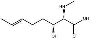 (2S,3R,6E)-3-羟基-2-(甲基氨基)-6-辛烯酸 结构式