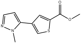 4-(1-甲基-1H-吡唑-5-基)噻吩-2-羧酸甲酯 结构式