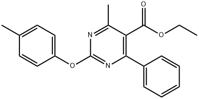 Ethyl 4-methyl-6-phenyl-2-(p-tolyloxy)pyrimidine-5-carboxylate 结构式