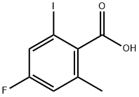4-Fluoro-2-iodo-6-methylbenzoic acid 结构式