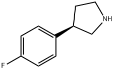 (R)-3-(4-氟苯基)吡咯烷 结构式