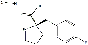 2-[(4-fluorophenyl)methyl]-L-Proline hydrochloride 结构式