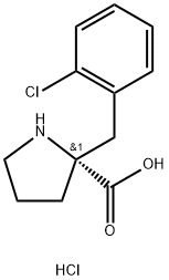 2-[(2-chlorophenyl)methyl]-L-Proline hydrochloride 结构式
