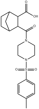 3-(4-tosylpiperazine-1-carbonyl)bicyclo[2.2.1]heptane-2-carboxylic acid 结构式