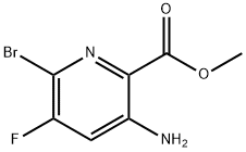 3-氨基-6-溴-5-氟吡啶甲酸甲酯 结构式