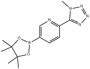 2-(1-甲基-1H-四唑-5-基)-5-(4,4,5,5-四甲基-1,3,2-二氧硼杂环戊烷-2-基)-吡啶 结构式