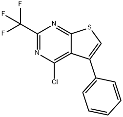 4-Chloro-5-phenyl-2-(trifluoromethyl)thieno[2,3-d]pyrimidine 结构式