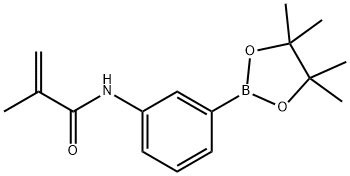 3-甲基丙烯酰胺基苯硼酸频哪醇酯 结构式