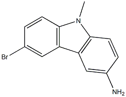 6-溴-9-甲基L-9H-咔唑-3-胺 结构式