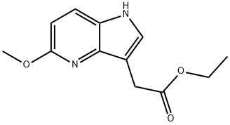 1H-Pyrrolo[3,2-b]pyridine-3-acetic acid, 5-methoxy-, ethyl ester 结构式