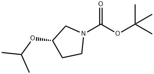 (S)-tert-butyl 3-isopropoxypyrrolidine-1-carboxylate 结构式