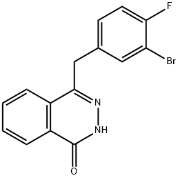 4-(3-溴-4-氟苄基)-二氮杂萘-1(2H)-酮 结构式