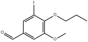 3-碘-5-甲氧基-4-丙氧基苯甲醛 结构式