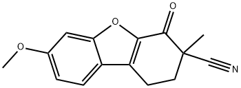 7-Methoxy-3-methyl-4-oxo-1,2,3,4-tetrahydrodibenzo[b,d]furan-3-carbonitrile 结构式