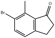 6-溴-7-甲基-2,3-二氢茚-1-酮 结构式