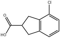 4-氯-2,3-二氢-1H-茚-2-羧酸 结构式