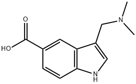 3-((DIMETHYLAMINO)METHYL)-1H-INDOLE-5-CARBOXYLIC ACID 结构式