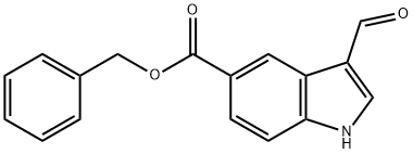 5-苄氧羰基吲哚-3-甲醛 结构式