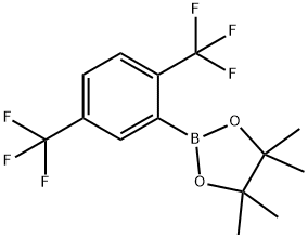 2-(2,5-双(三氟甲基)苯基)-4,4,5,5-四甲基-1,3,2-二氧杂硼烷 结构式