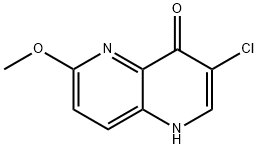 3-CHLORO-6-METHOXY-1H-[1,5]NAPHTHYRIDIN-4-ONE 结构式