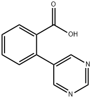 2-(嘧啶-5-基)苯甲酸 结构式