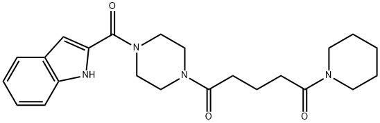 1-[4-(1H-indol-2-ylcarbonyl)piperazin-1-yl]-5-(piperidin-1-yl)pentane-1,5-dione 结构式