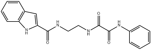 N-{2-[(1H-indol-2-ylcarbonyl)amino]ethyl}-N'-phenylethanediamide 结构式