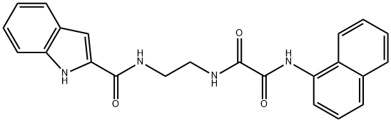 N-{2-[(1H-indol-2-ylcarbonyl)amino]ethyl}-N'-(naphthalen-1-yl)ethanediamide 结构式