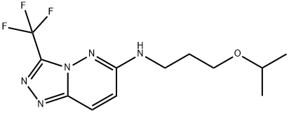 N-[3-(propan-2-yloxy)propyl]-3-(trifluoromethyl)[1,2,4]triazolo[4,3-b]pyridazin-6-amine 结构式