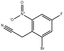 (2-Bromo-4-fluoro-6-nitrophenyl)acetonitrile 结构式