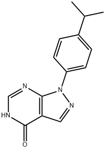 1-(4-ISOPROPYLPHENYL)-1H-PYRAZOLO[3,4-D]PYRIMIDIN-4(5H)-ONE 结构式