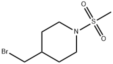 4-溴甲基-1-甲磺酰基哌啶 结构式