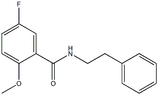 5-fluoro-2-methoxy-N-phenethylbenzamide 结构式
