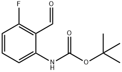 (3-氟-2-甲酰基苯基)-氨基甲酸叔丁酯 结构式